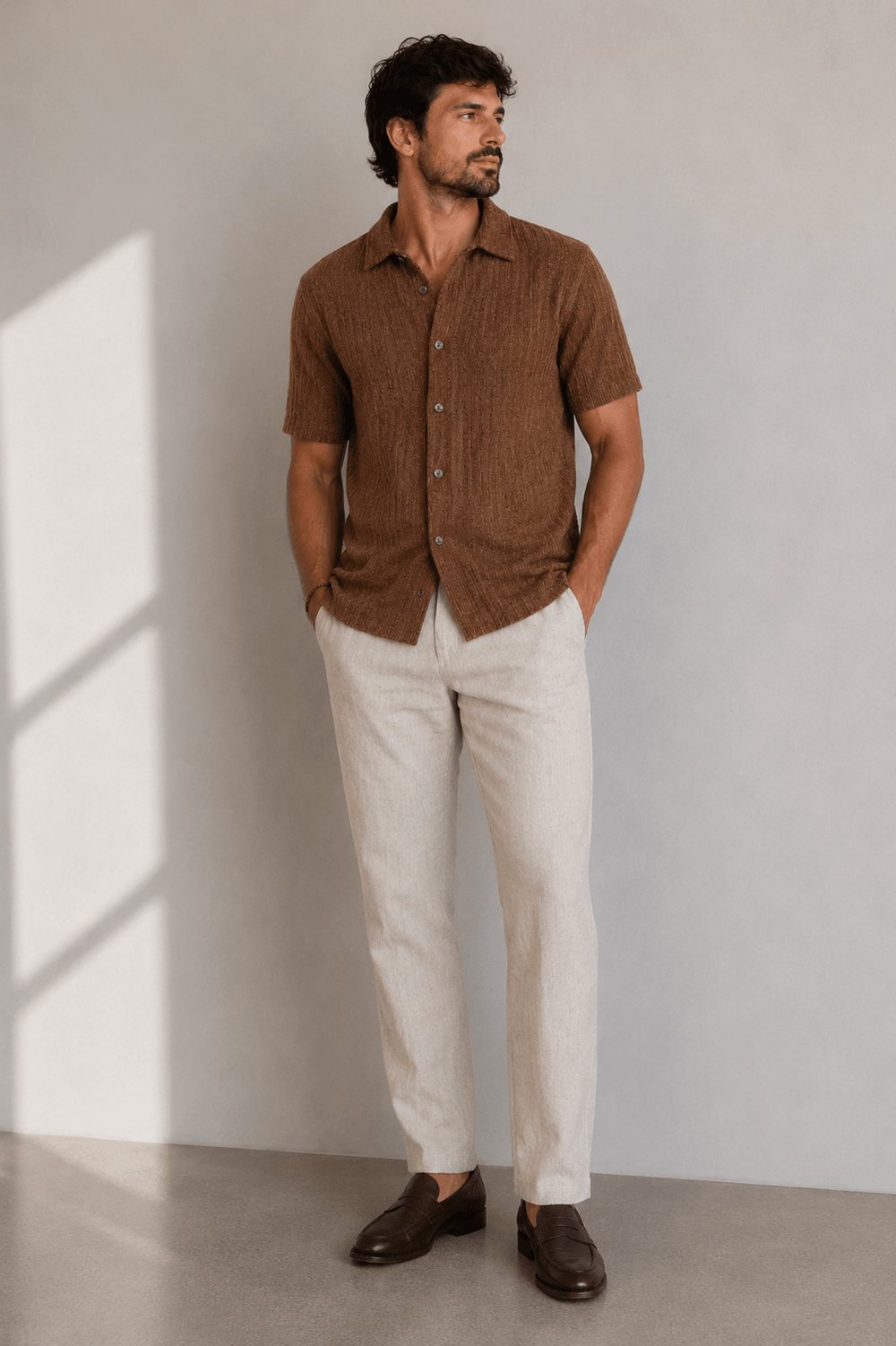 Camisa Sergio K MC Tricot Canelado - Henri Store