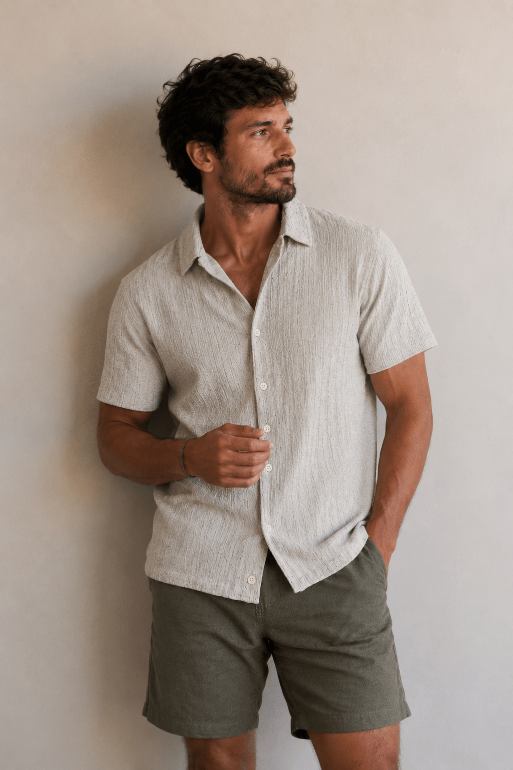 Camisa Sergio K MC Tricot Canelado - Henri Store