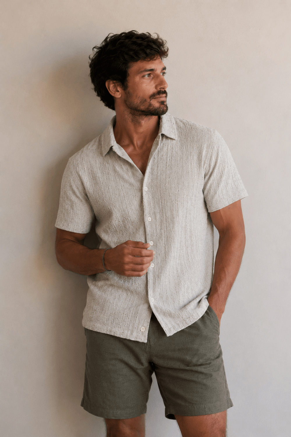 Camisa Sergio K MC Tricot Canelado - Henri Store