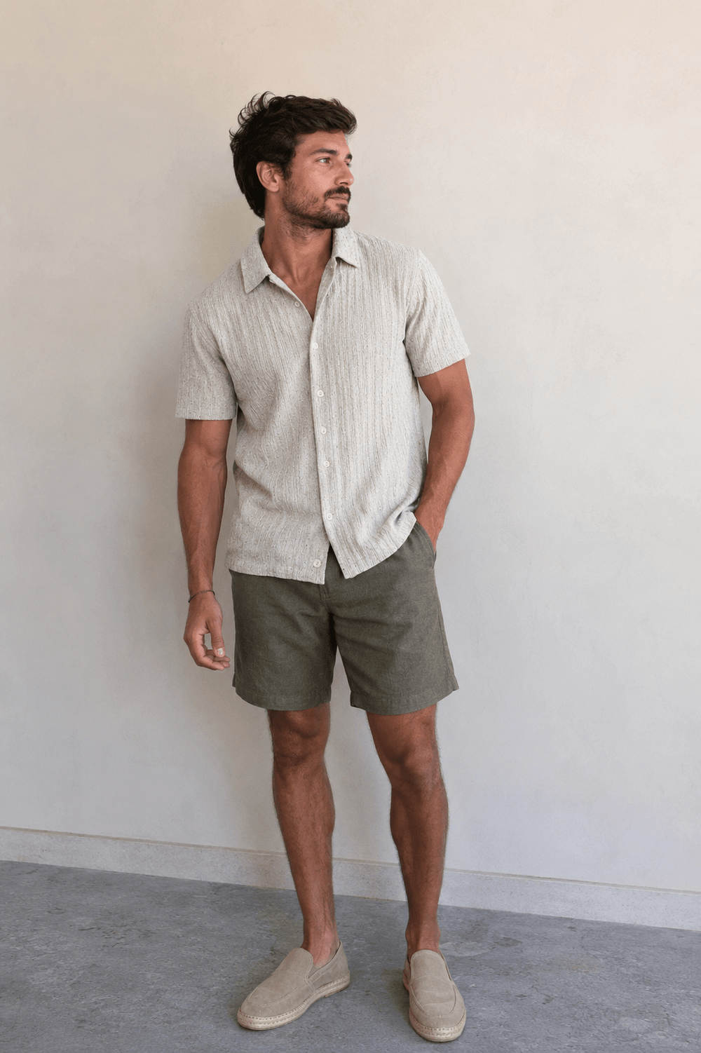 Camisa Sergio K MC Tricot Canelado - Henri Store