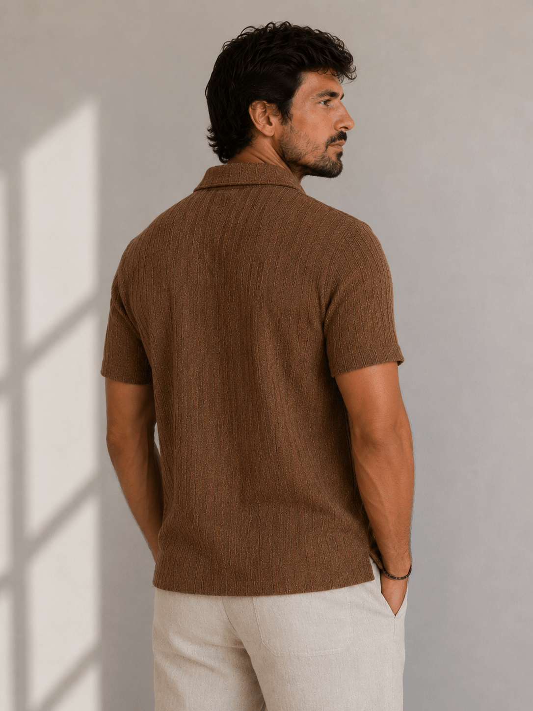 Camisa Sergio K MC Tricot Canelado - Henri Store