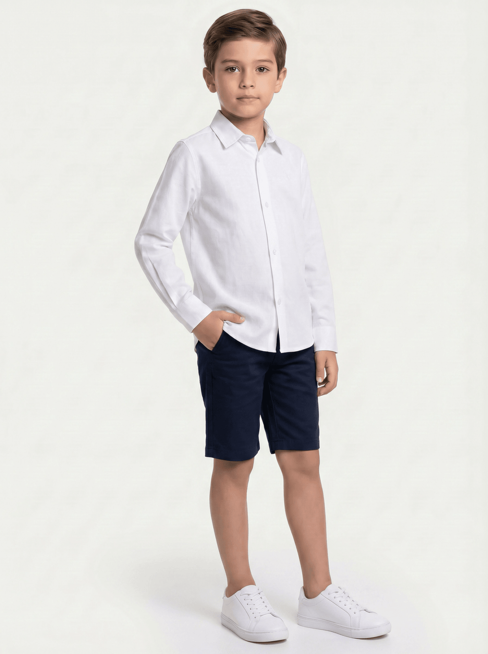 Camisa Sergio K ML Linho Infantil - Henri Store