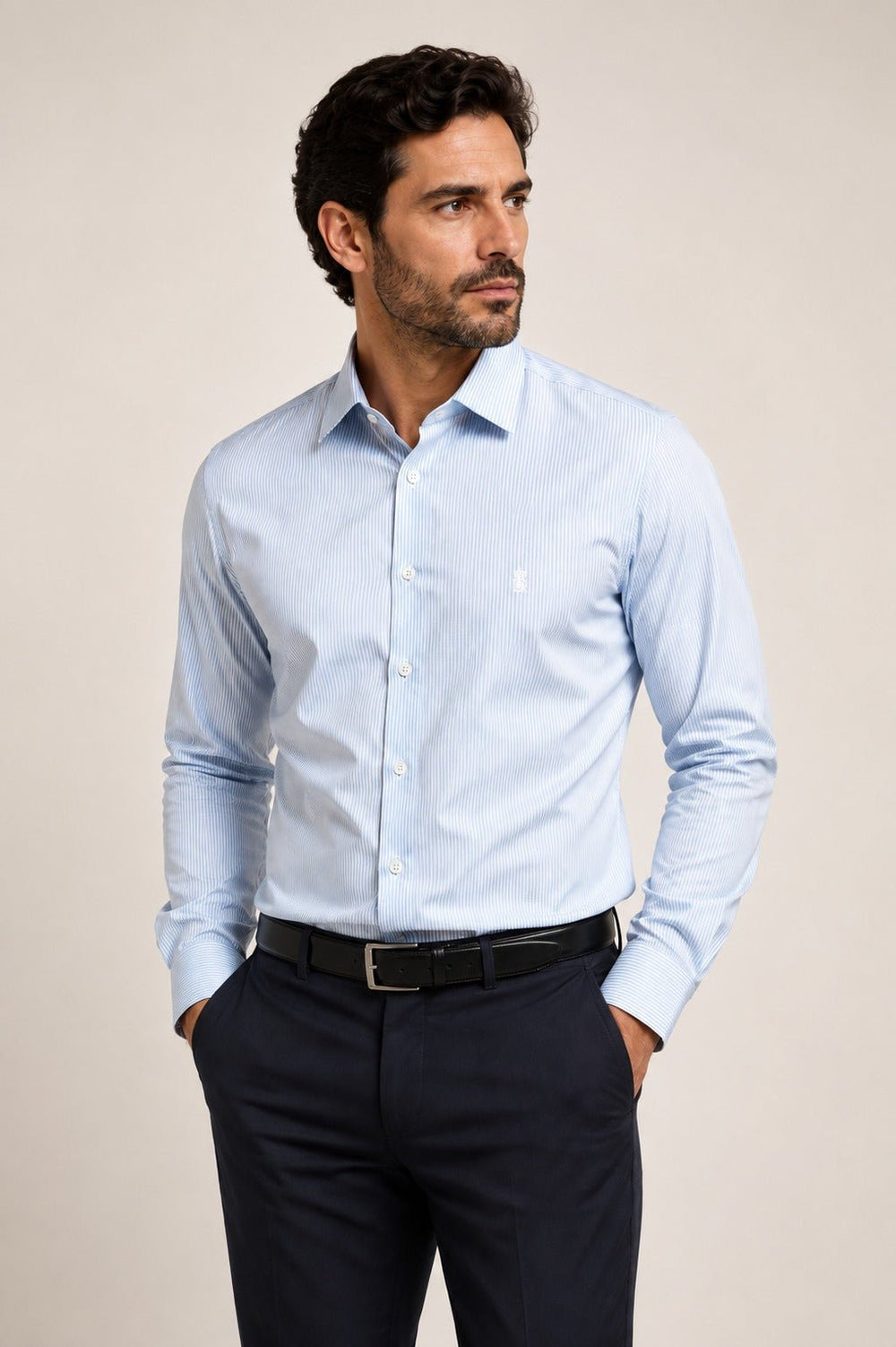 Camisa Sergio K ML Oxford Button Mini Listras - Henri Store