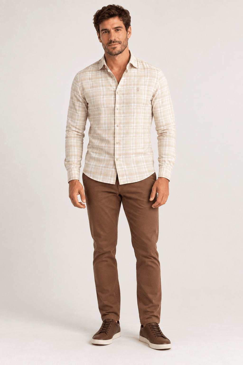 Camisa Sergio K ML Slub Xadrez - Henri Store