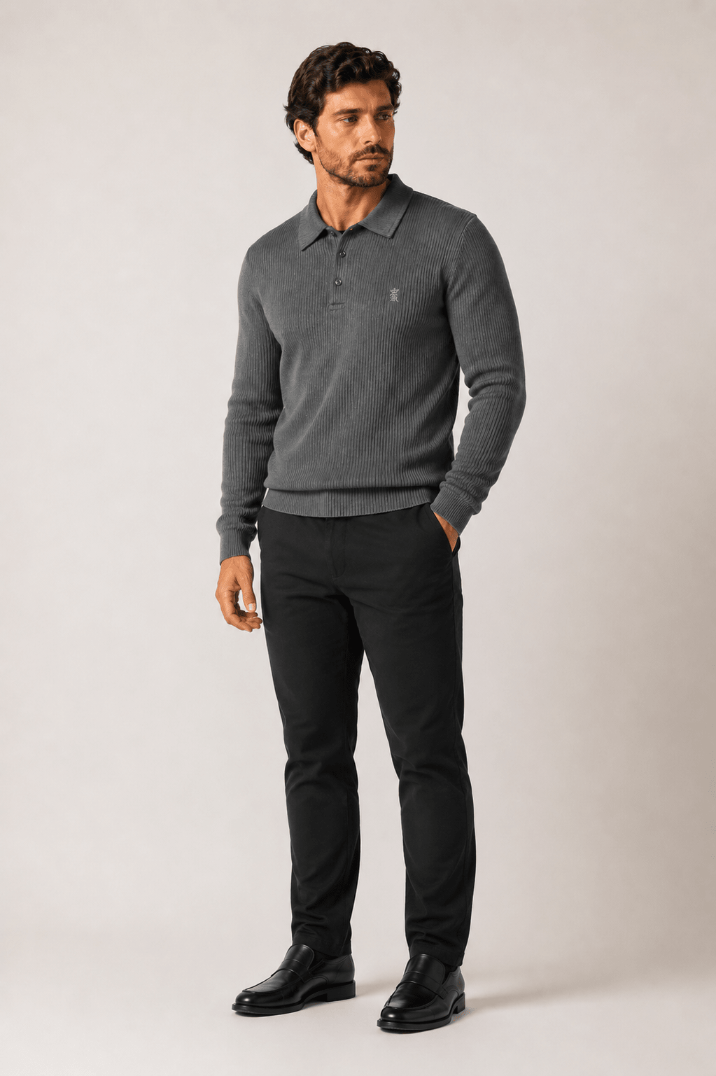 Camisa Sergio K Polo ML Tricot Canelado - Henri Store