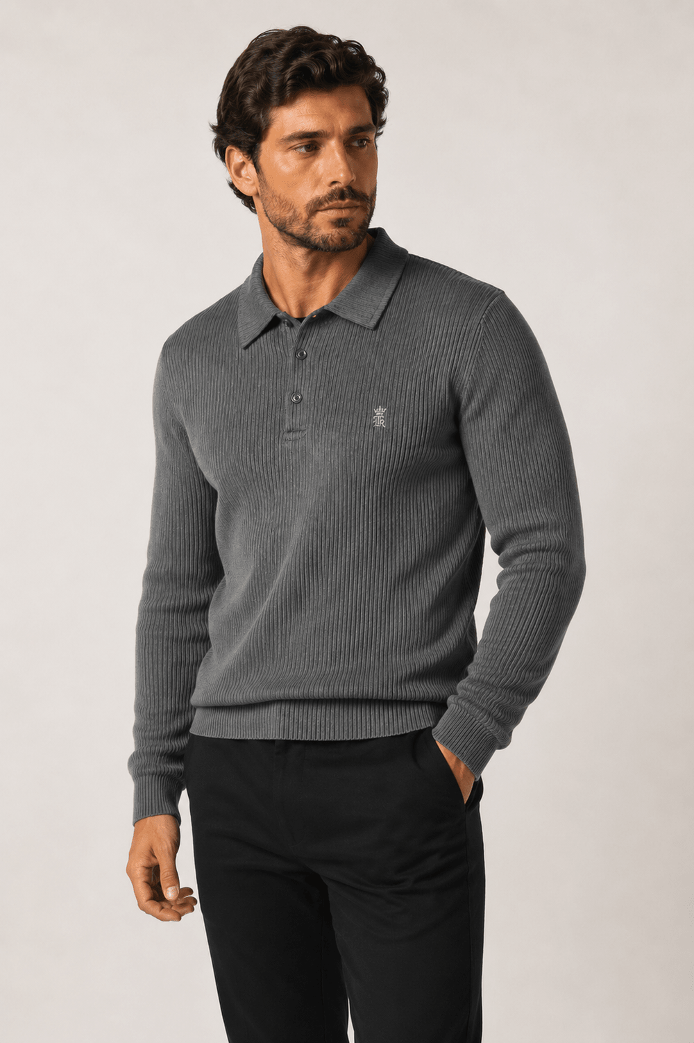 Camisa Sergio K Polo ML Tricot Canelado - Henri Store