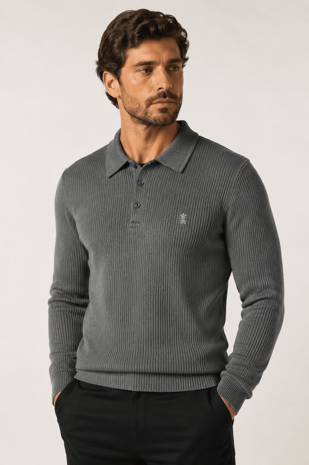 Camisa Sergio K Polo ML Tricot Canelado - Henri Store