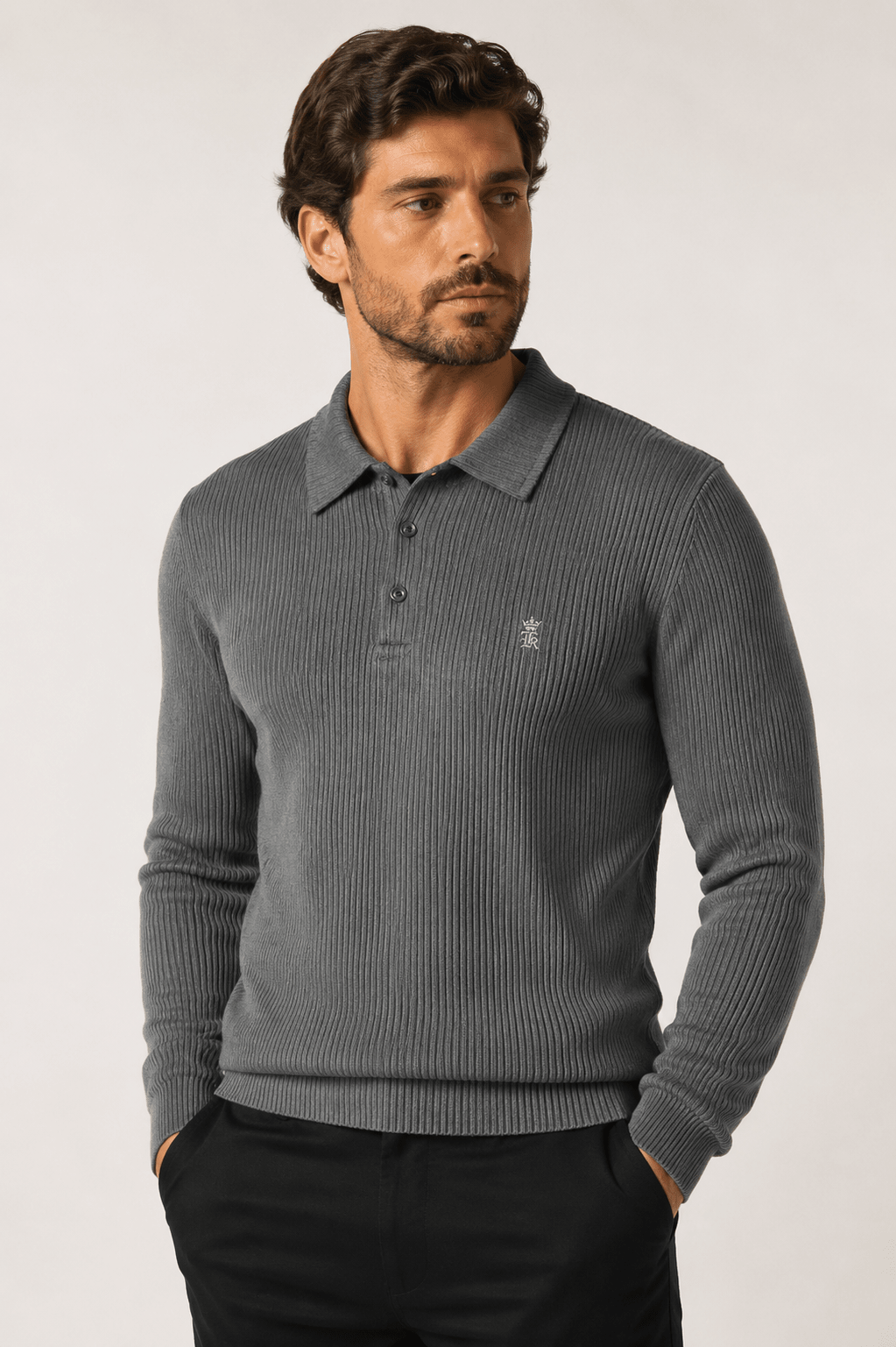 Camisa Sergio K Polo ML Tricot Canelado - Henri Store