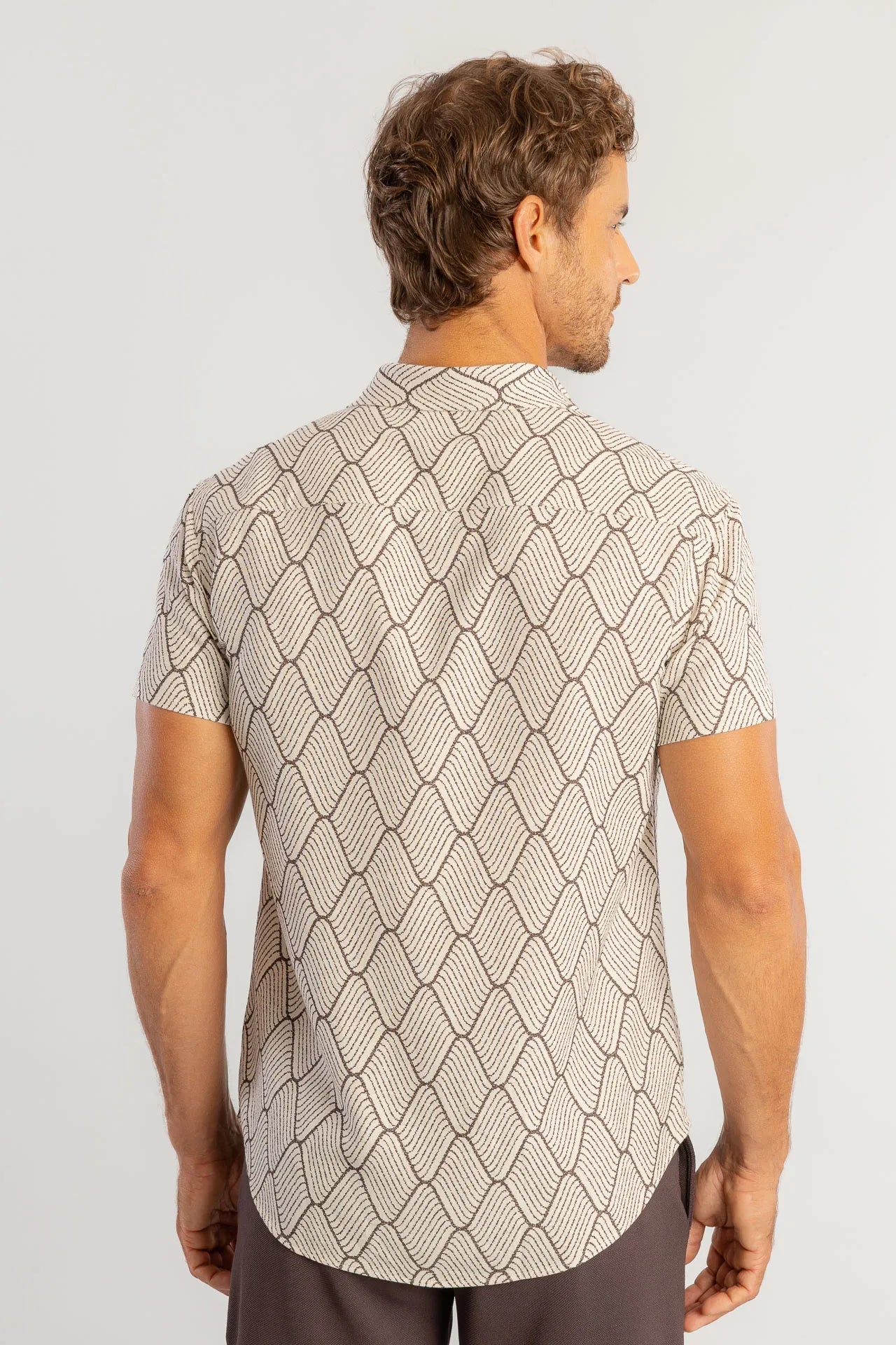 Camisa Sergio K Rustica Waves Manga Curta - Henri Store