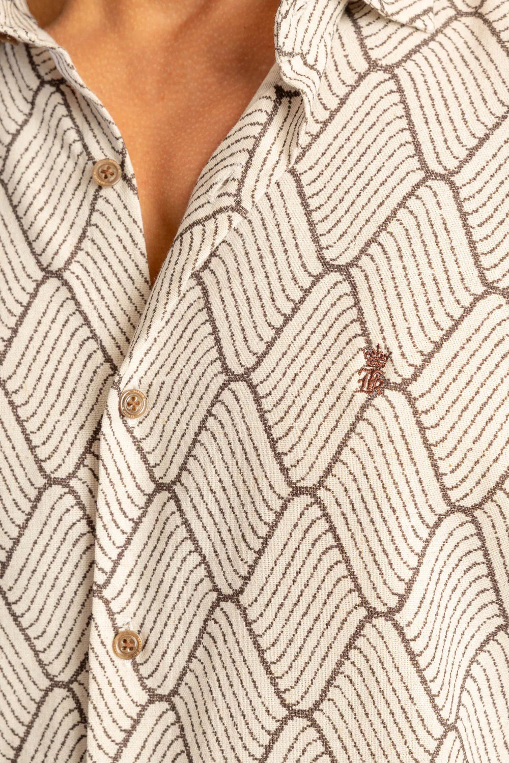 Camisa Sergio K Rustica Waves Manga Curta - Henri Store