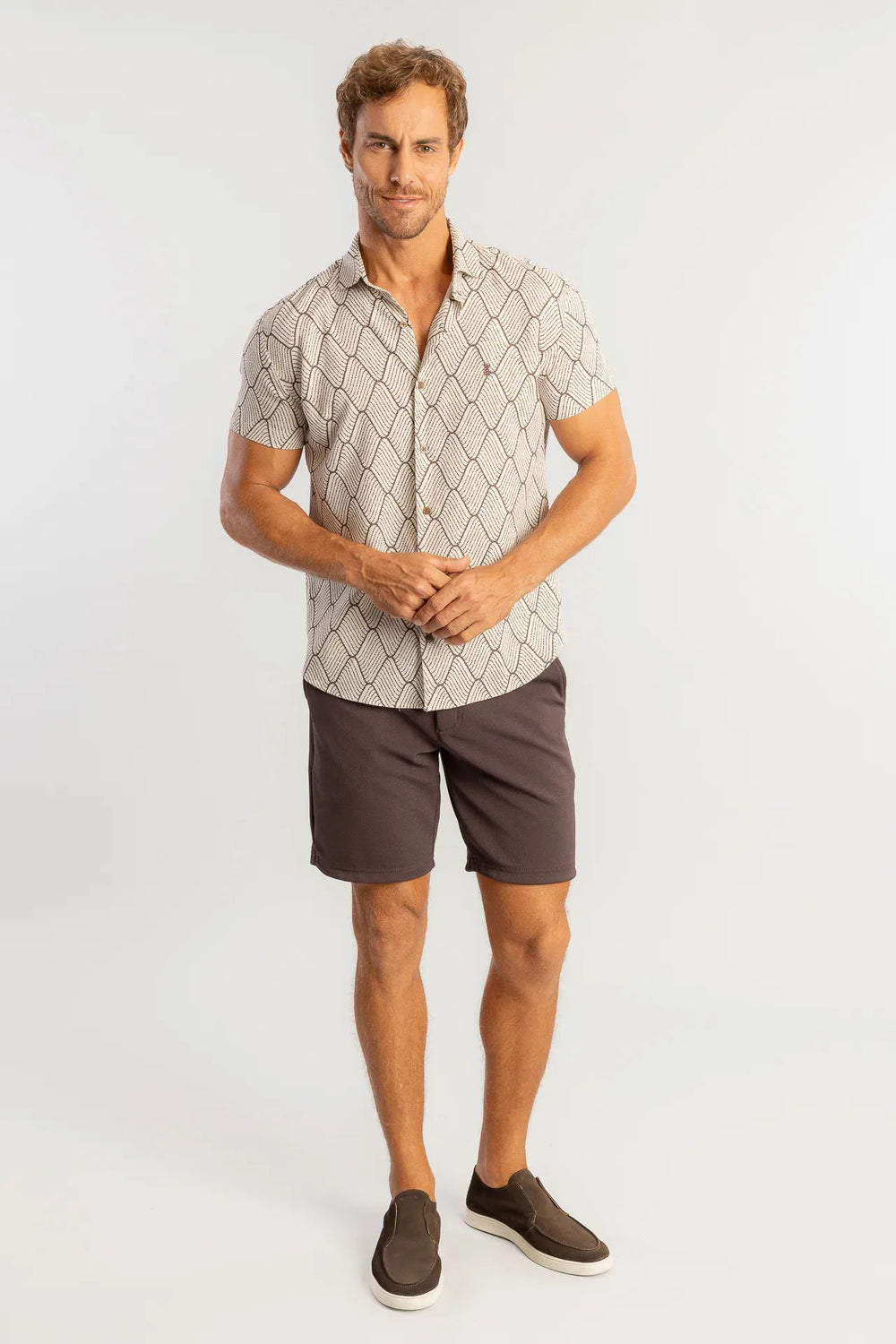 Camisa Sergio K Rustica Waves Manga Curta - Henri Store