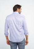 Camisa Social Slim Algodão Egípcio Azul Claro Manga Longa - Henri Store