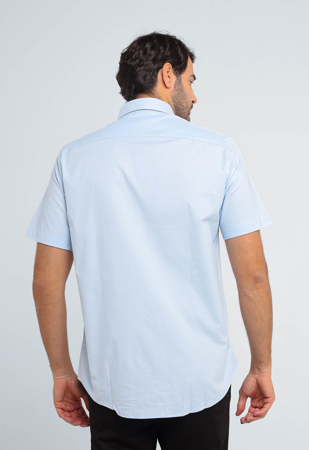 Camisa Tommy Hilfiger Light Oxford Regular Fit Azul Claro Mc - Henri Store