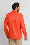 Camisa Tommy Hilfiger Linho ml Regular Fit Coral - Henri Store