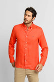 Camisa Tommy Hilfiger Linho ml Regular Fit Coral - Henri Store