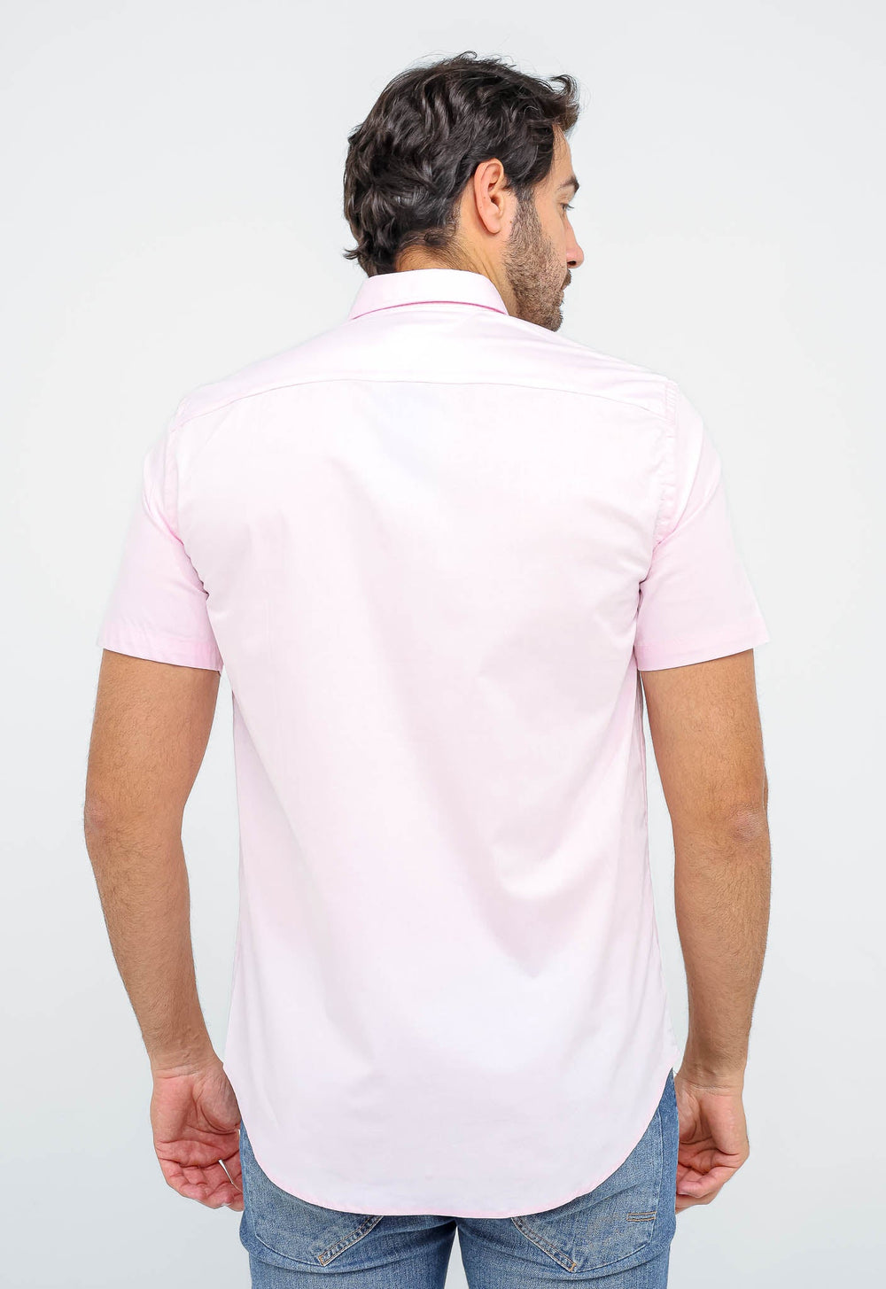 Camisa Tommy Hilfiger Mc Classic Poplin Rosa Claro - Live - Henri Store