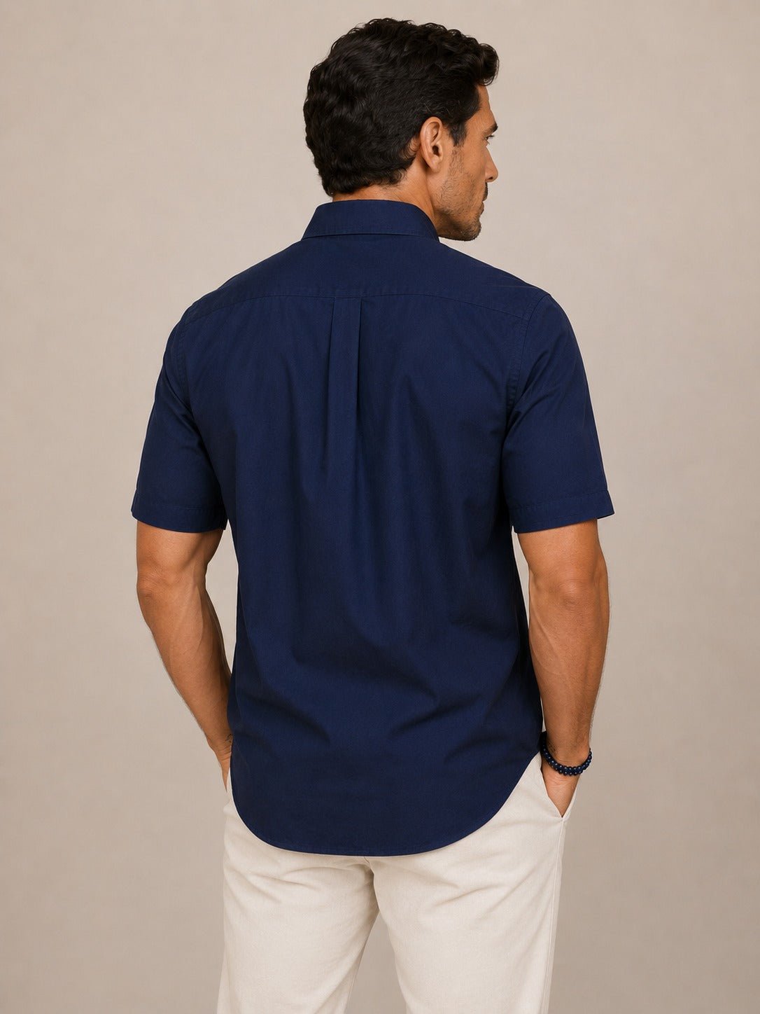 Camisa Tommy Hilfiger MC Refular Fit Marinho - Henri Store