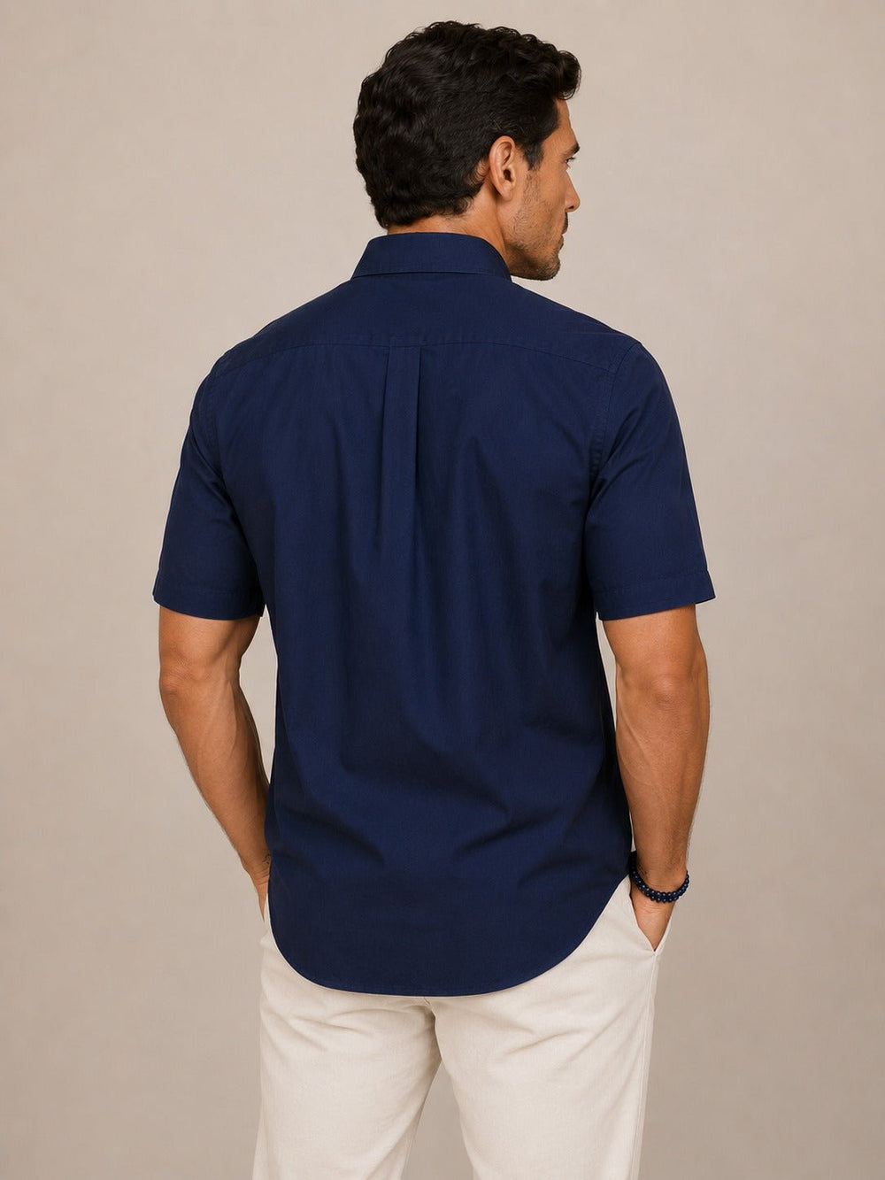 Camisa Tommy Hilfiger MC Refular Fit Marinho - Henri Store