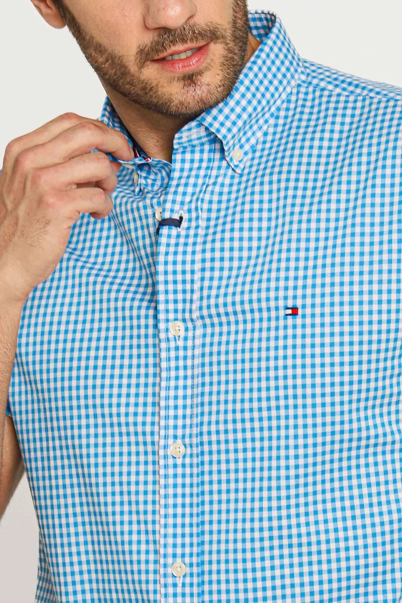 Camisa Tommy Hilfiger Mc Regular Fit Xadrez - Sale - Henri Store