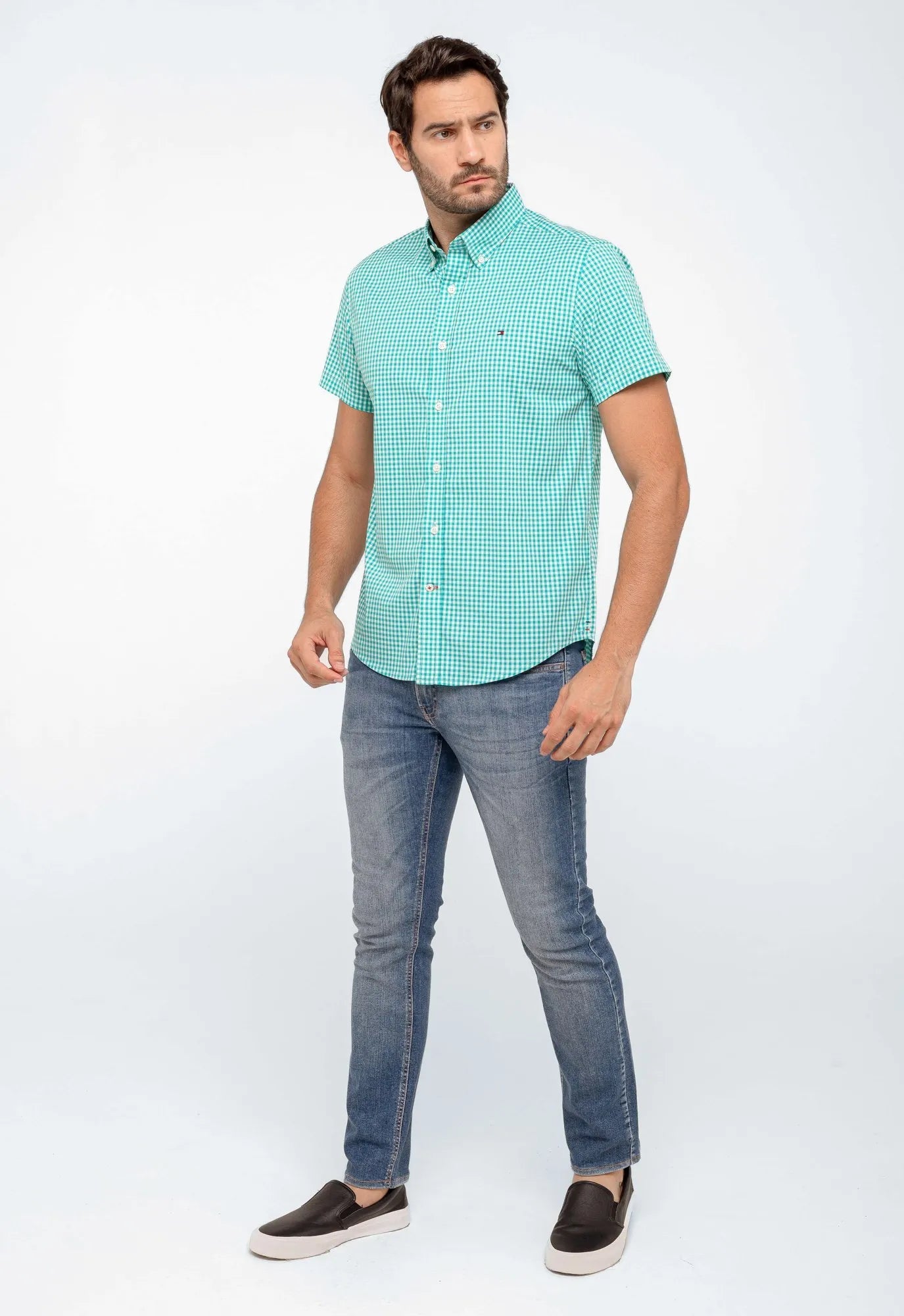 Camisa Tommy Hilfiger Mc Regular Fit Xadrez - Sale - Henri Store