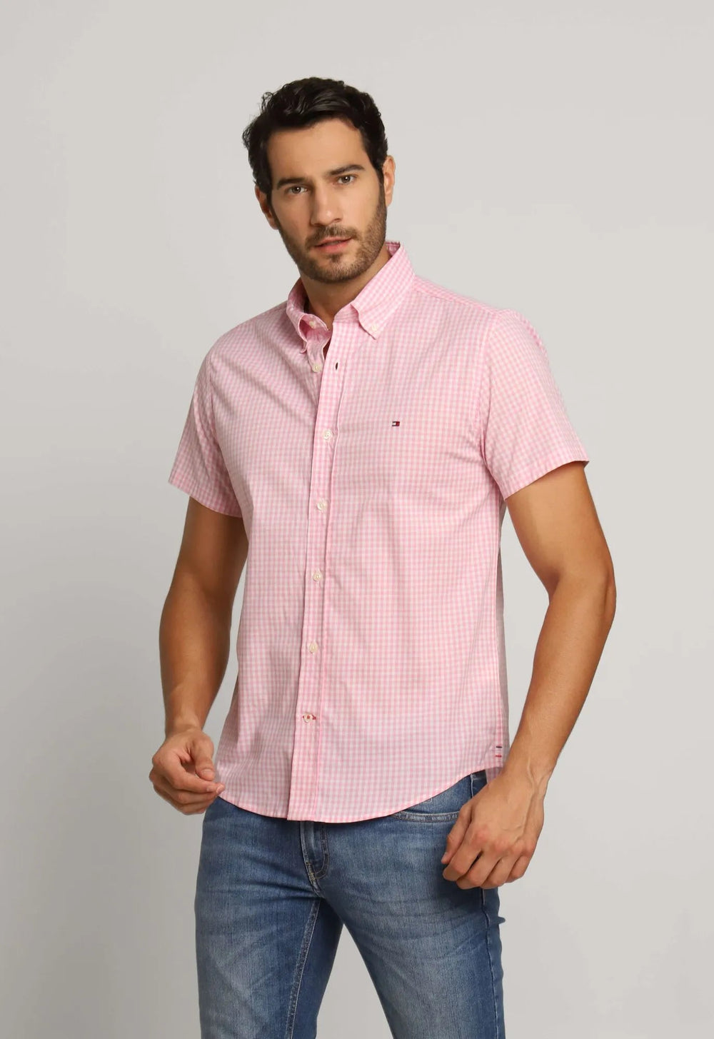 Camisa Tommy Hilfiger Mc Regular Fit Xadrez - Sale - Henri Store