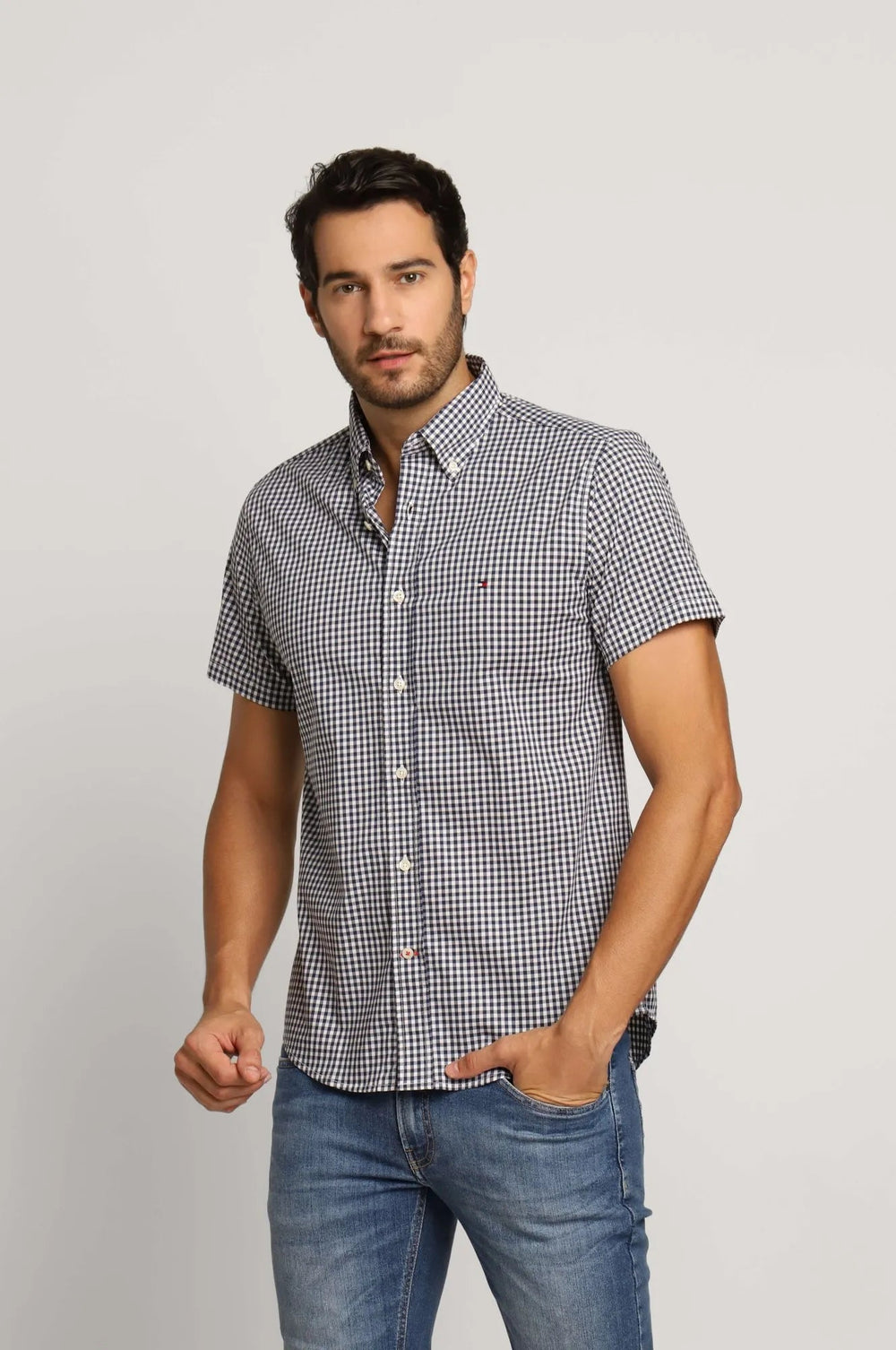 Camisa Tommy Hilfiger Mc Regular Fit Xadrez - Sale - Henri Store