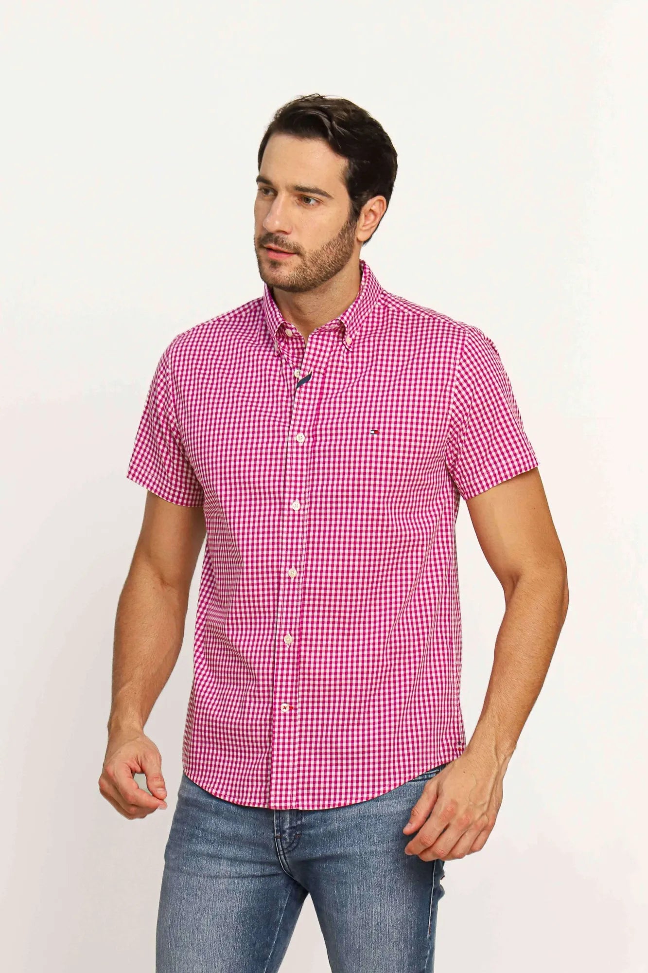 Camisa Tommy Hilfiger Mc Regular Fit Xadrez - Sale - Henri Store