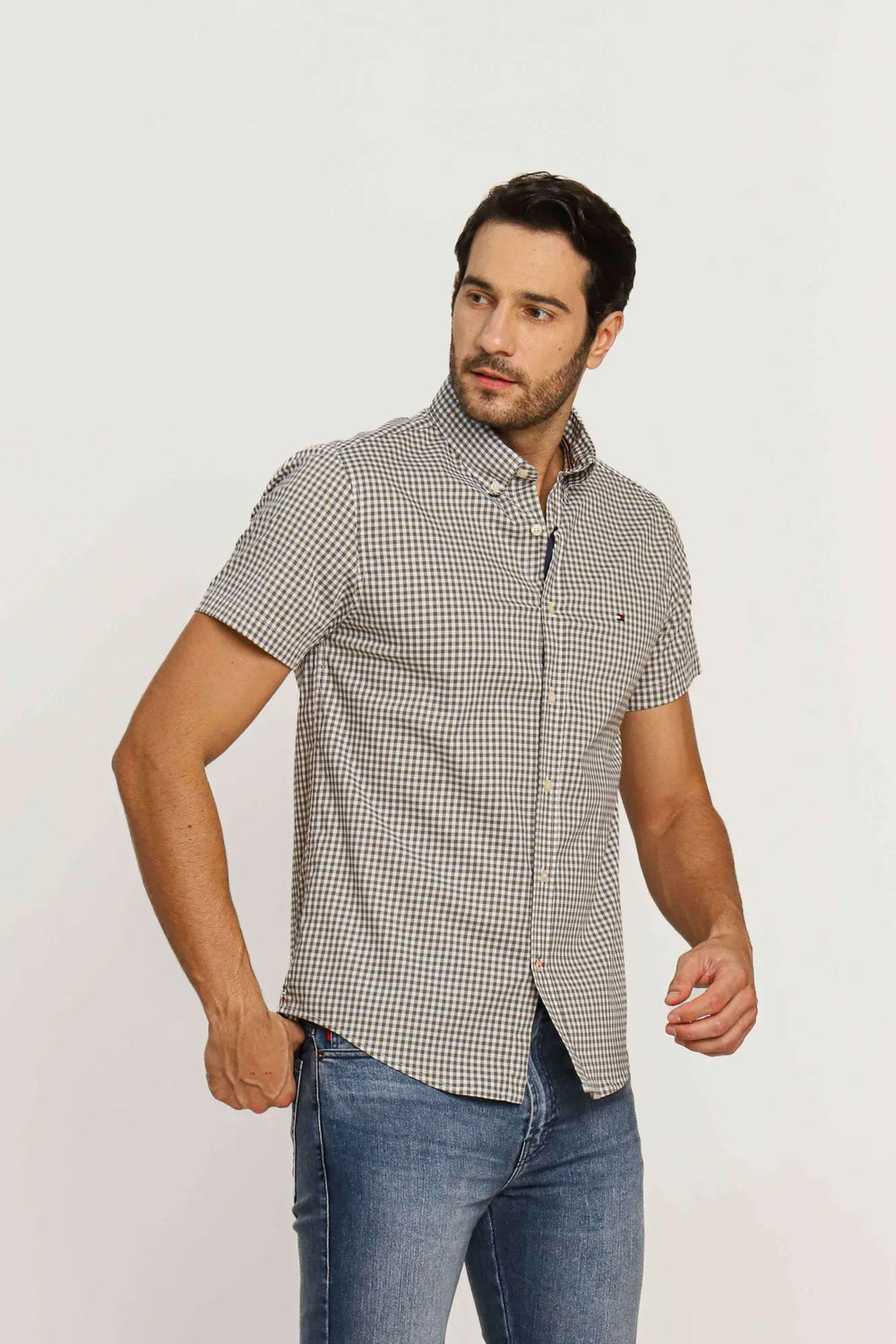 Camisa Tommy Hilfiger Mc Regular Fit Xadrez - Sale - Henri Store
