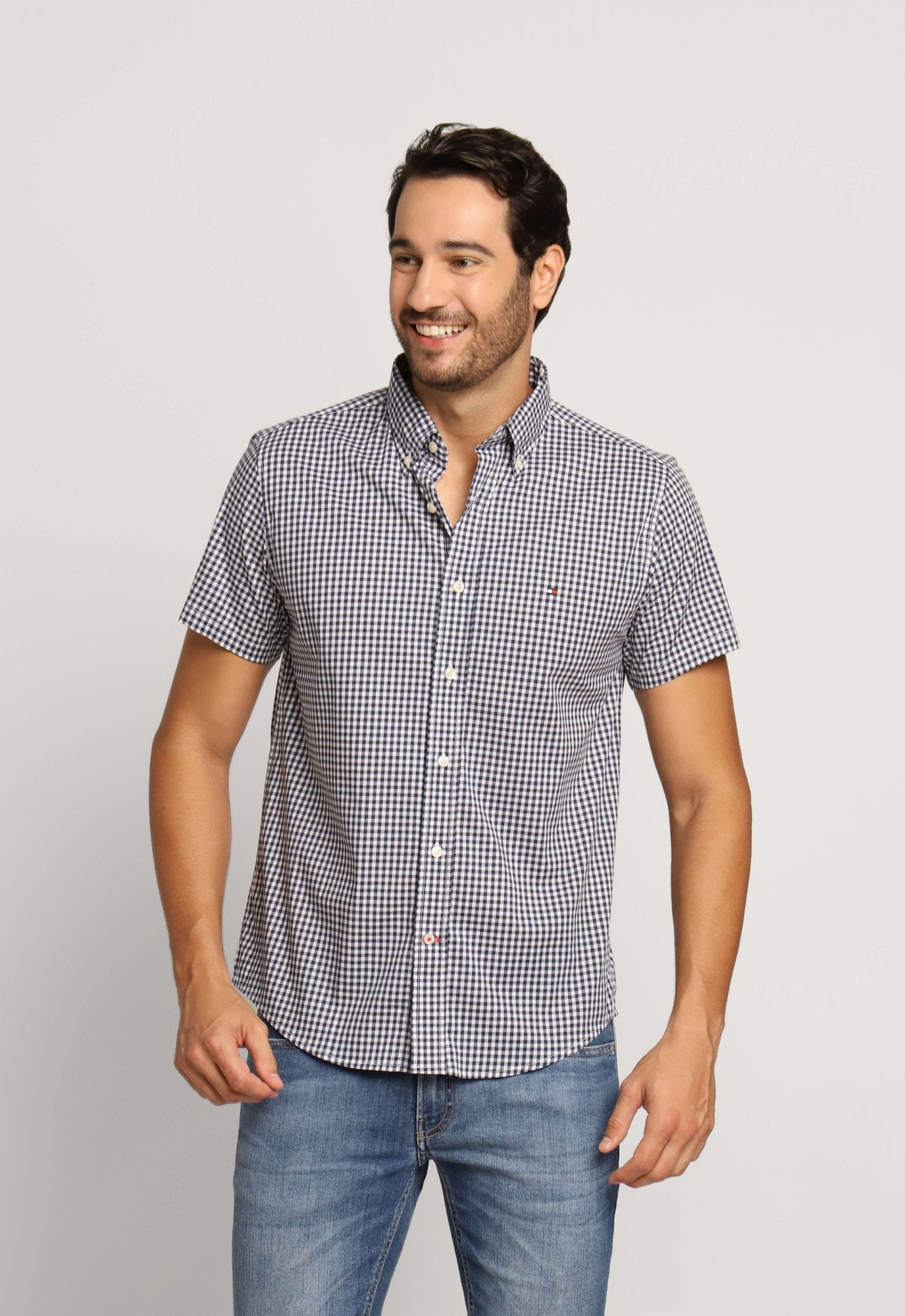 Camisa Tommy Hilfiger Mc Regular Fit Xadrez - Sale - Henri Store
