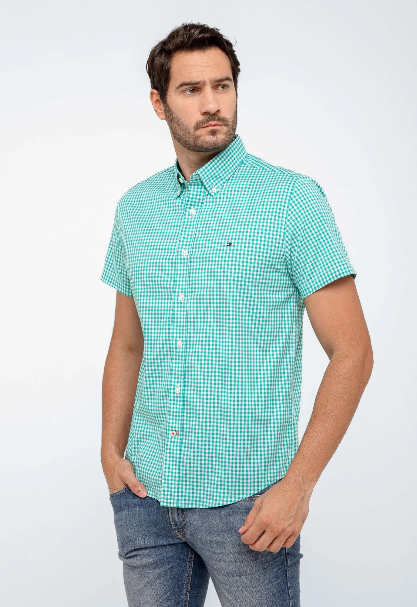 Camisa Tommy Hilfiger Mc Regular Fit Xadrez - Sale - Henri Store