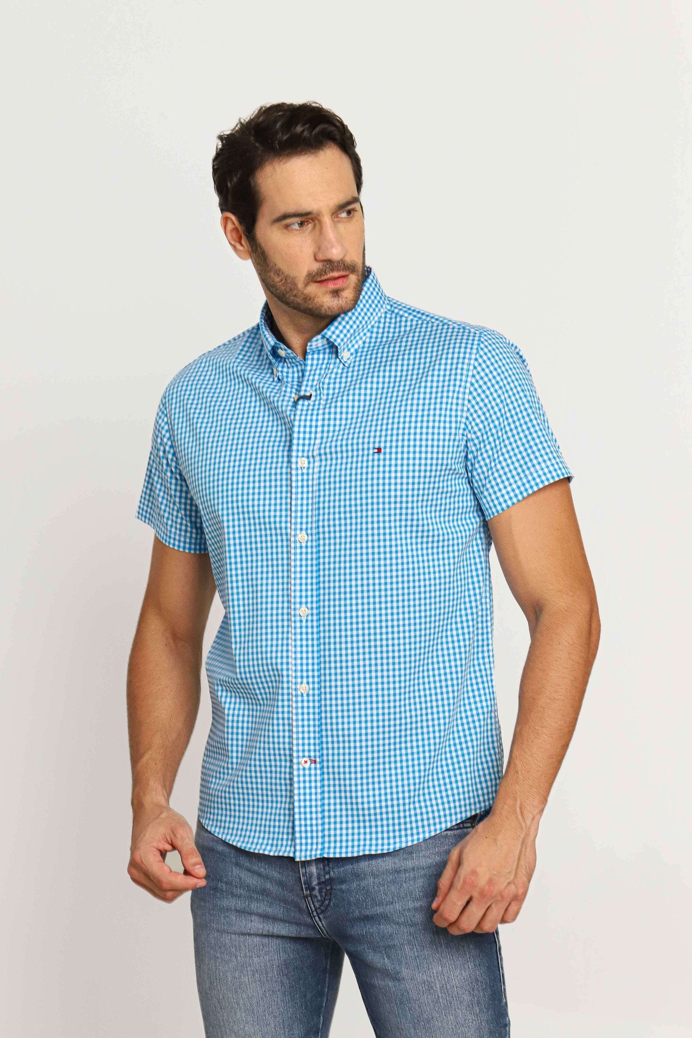 Camisa Tommy Hilfiger Mc Regular Fit Xadrez - Sale - Henri Store