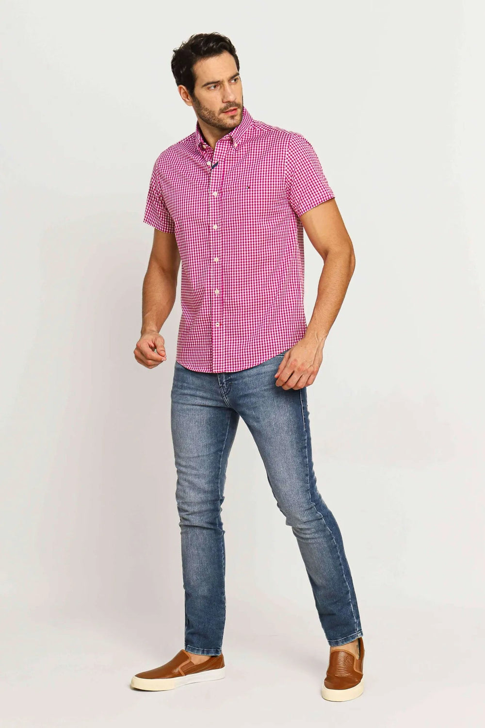 Camisa Tommy Hilfiger Mc Regular Fit Xadrez - Sale - Henri Store