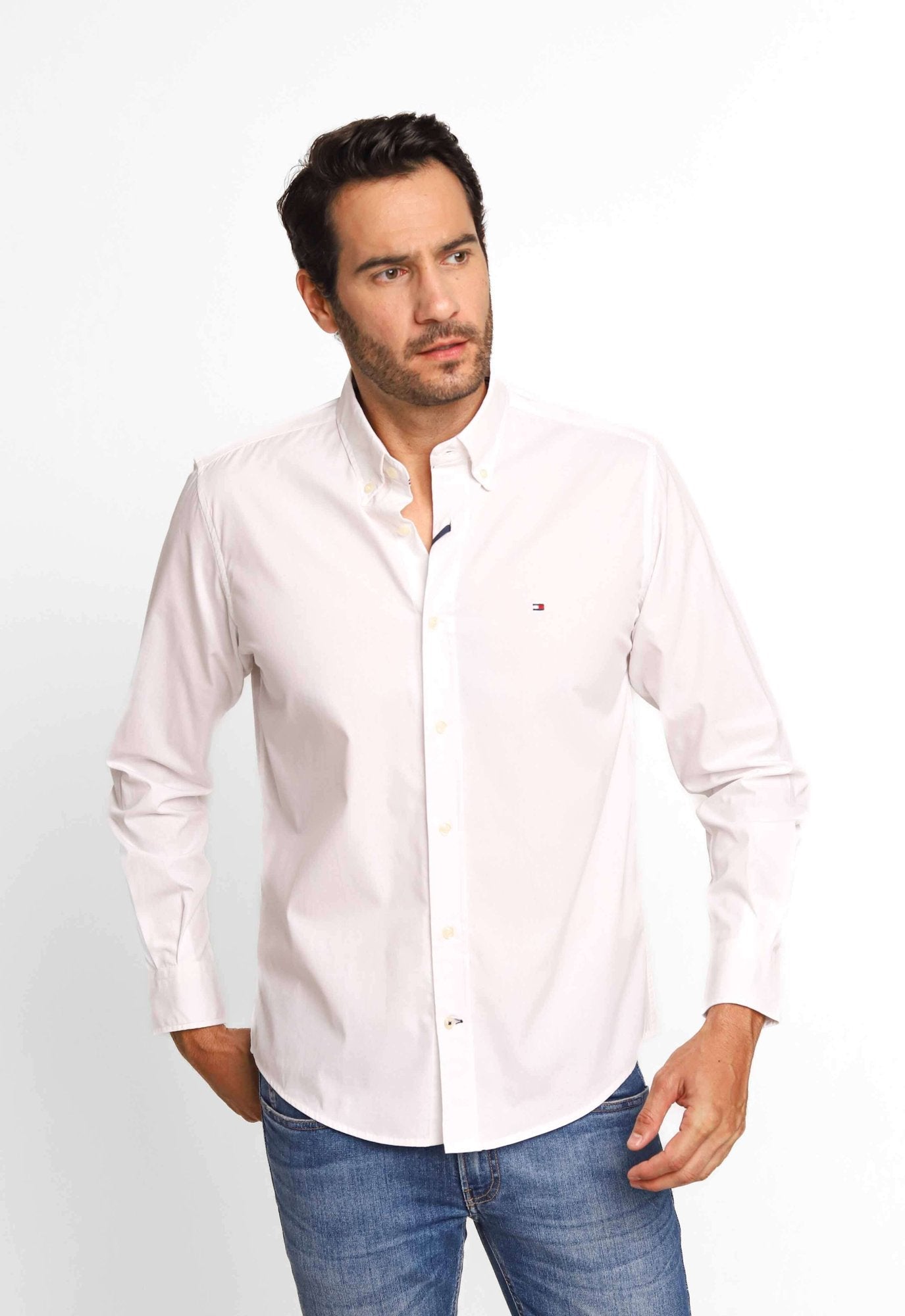 Camisa Tommy Hilfiger Ml Regular Fit Branca - Henri Store