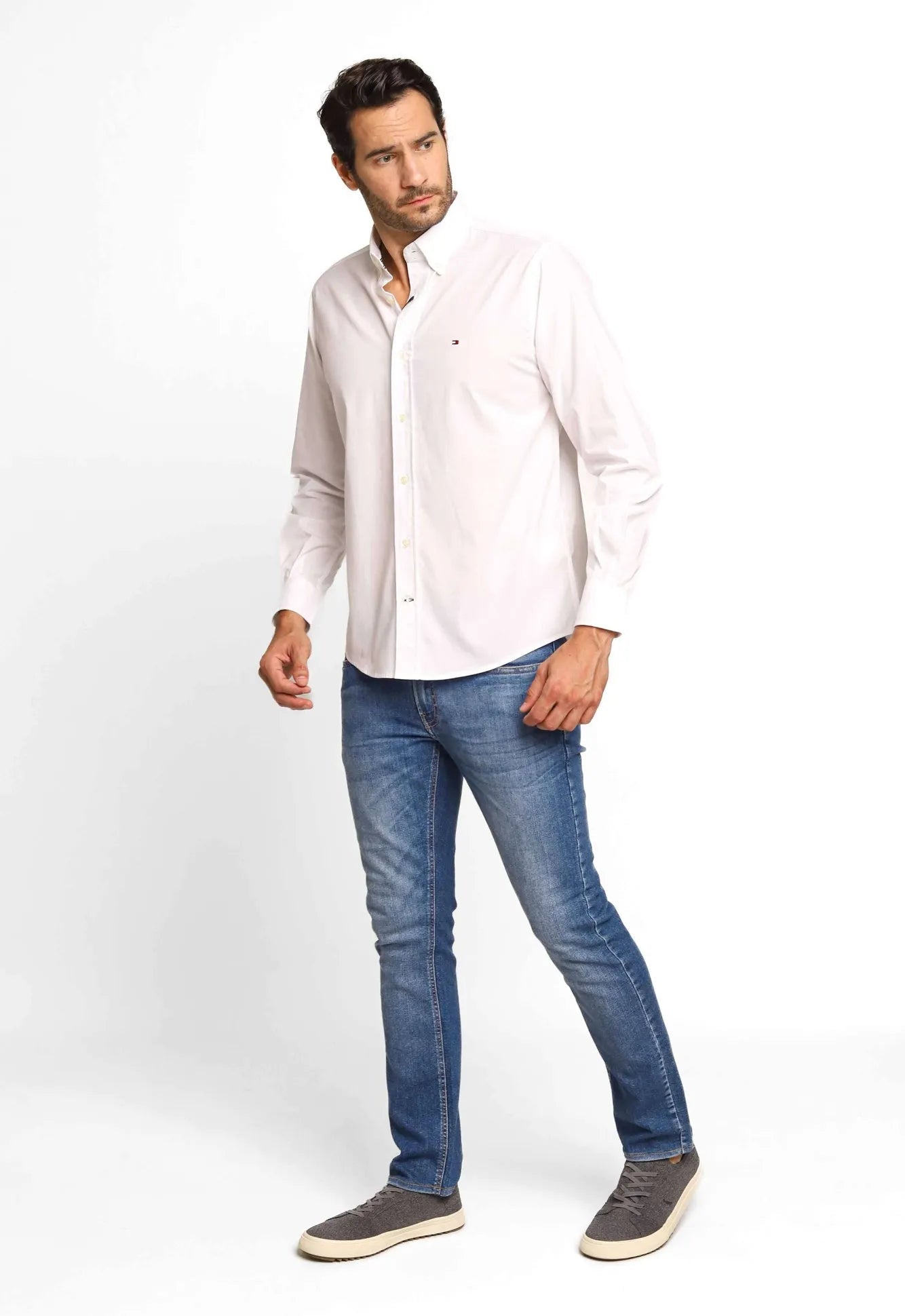 Camisa Tommy Hilfiger Ml Regular Fit Branca - Henri Store