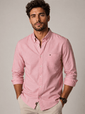 Camisa Tommy Hilfiger Ml Regular Fit C/ Bolso Vermelha - Henri Store