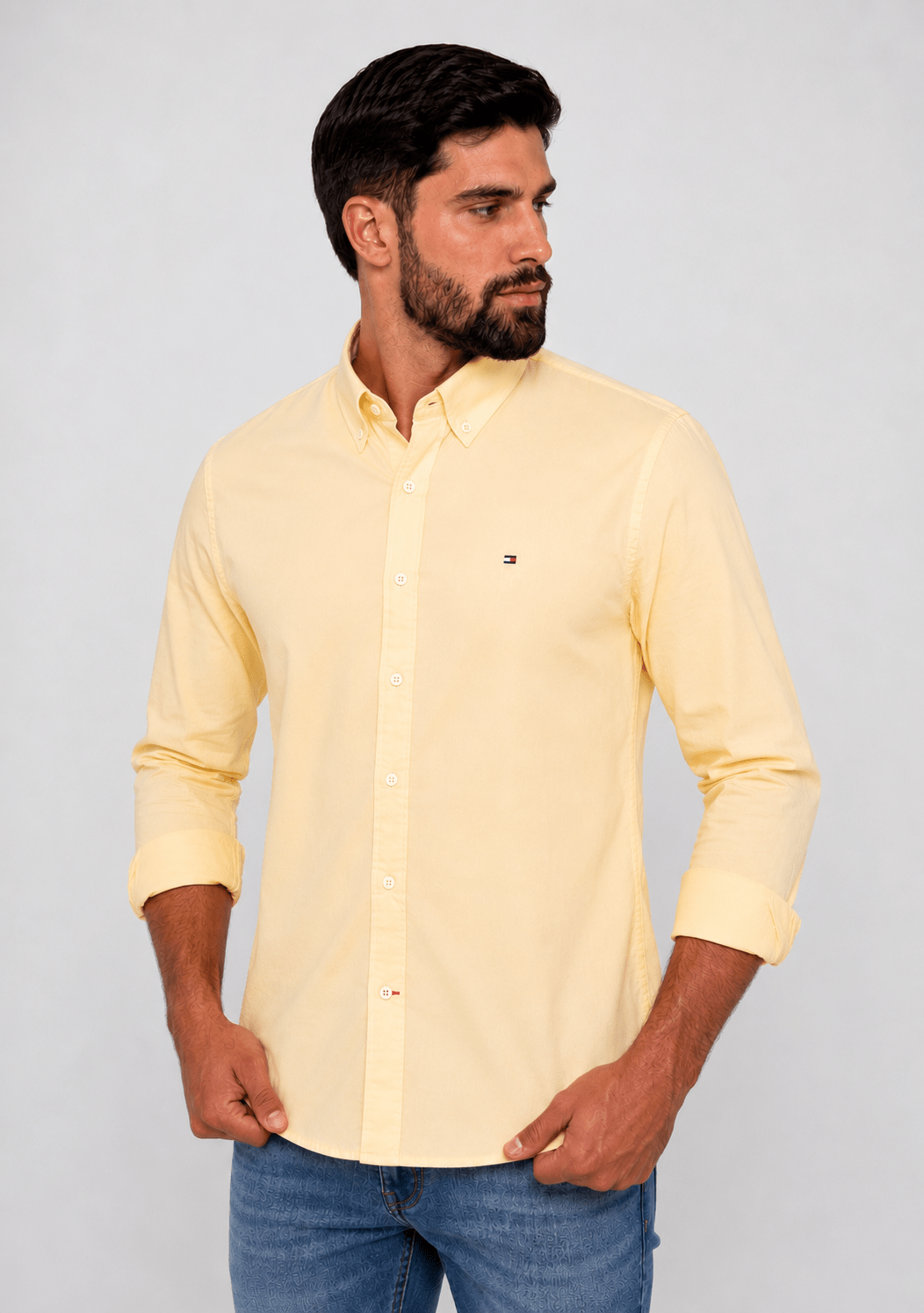 Camisa Tommy Hilfiger ML Regular Fit Classic Collar - Live - Henri Store