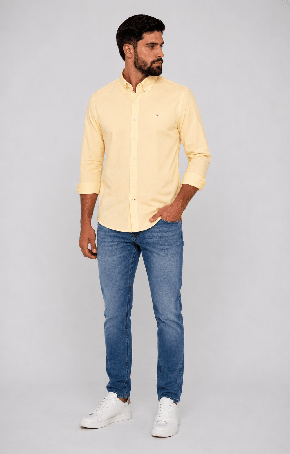 Camisa Tommy Hilfiger ML Regular Fit Classic Collar - Live - Henri Store