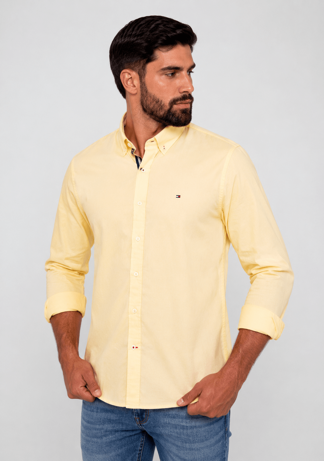 Camisa Tommy Hilfiger ML Regular Fit Classic Collar - Live - Henri Store