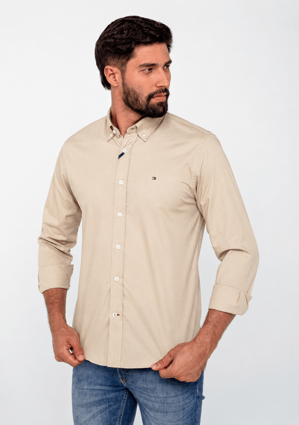 Camisa Tommy Hilfiger ML Regular Fit Classic Collar - Live - Henri Store