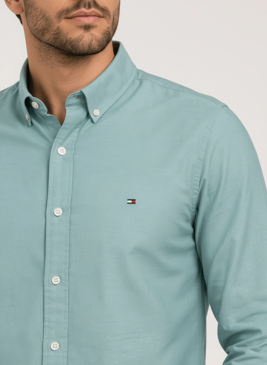 Camisa Tommy Hilfiger ML Regular Fit Classic Collar - Henri Store