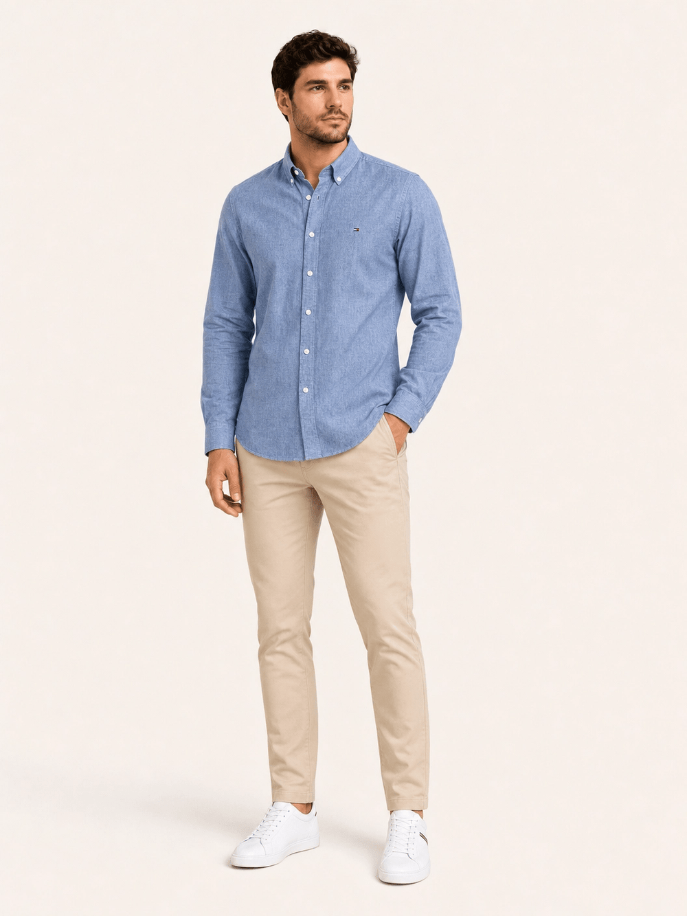 Camisa Tommy Hilfiger ML Regular Fit Classic Collar - Henri Store