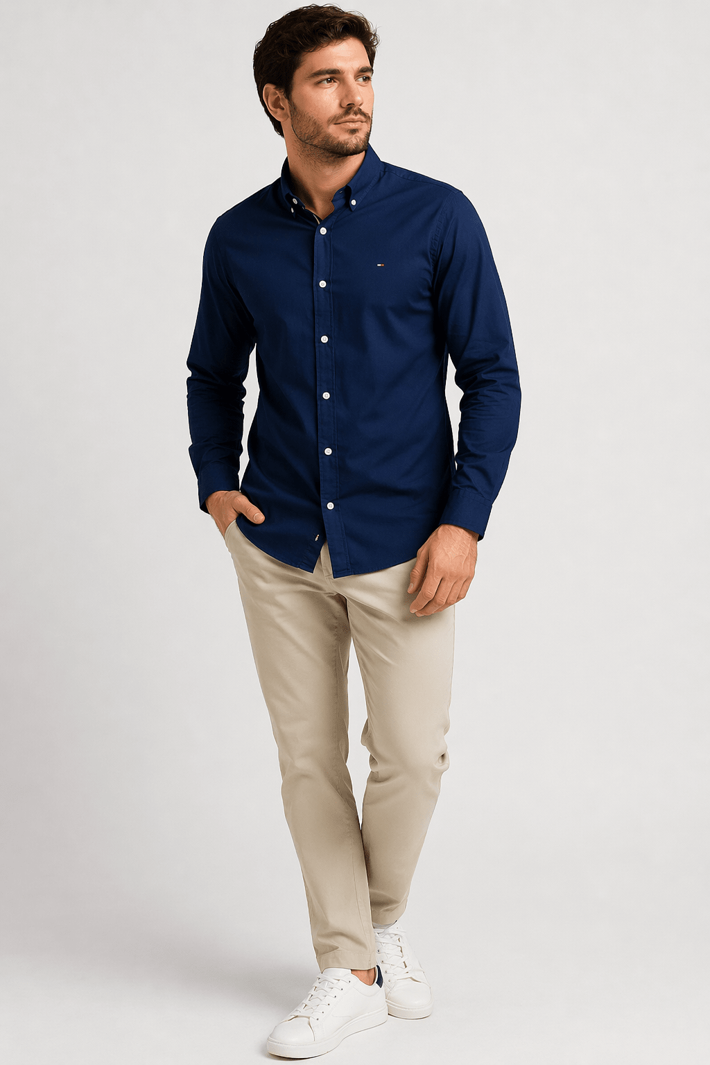 Camisa Tommy Hilfiger ML Regular Fit Classic Collar - Henri Store