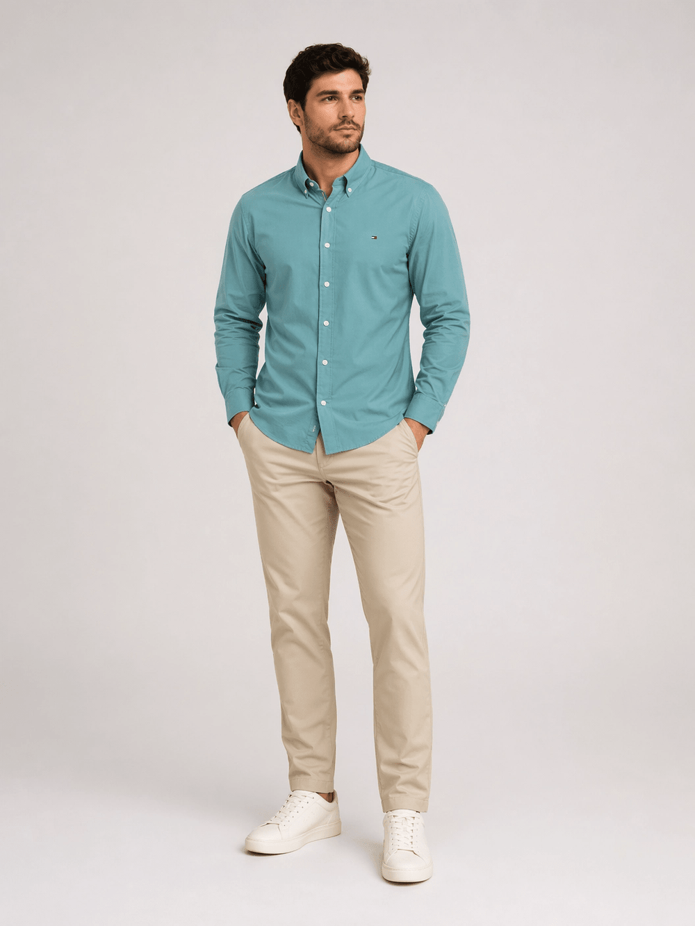 Camisa Tommy Hilfiger ML Regular Fit Classic Collar - Henri Store
