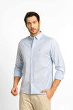 Camisa Tommy Hilfiger ml Regular Fit Flex Poplin Azul - Henri Store