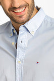 Camisa Tommy Hilfiger ml Regular Fit Flex Poplin Azul - Henri Store