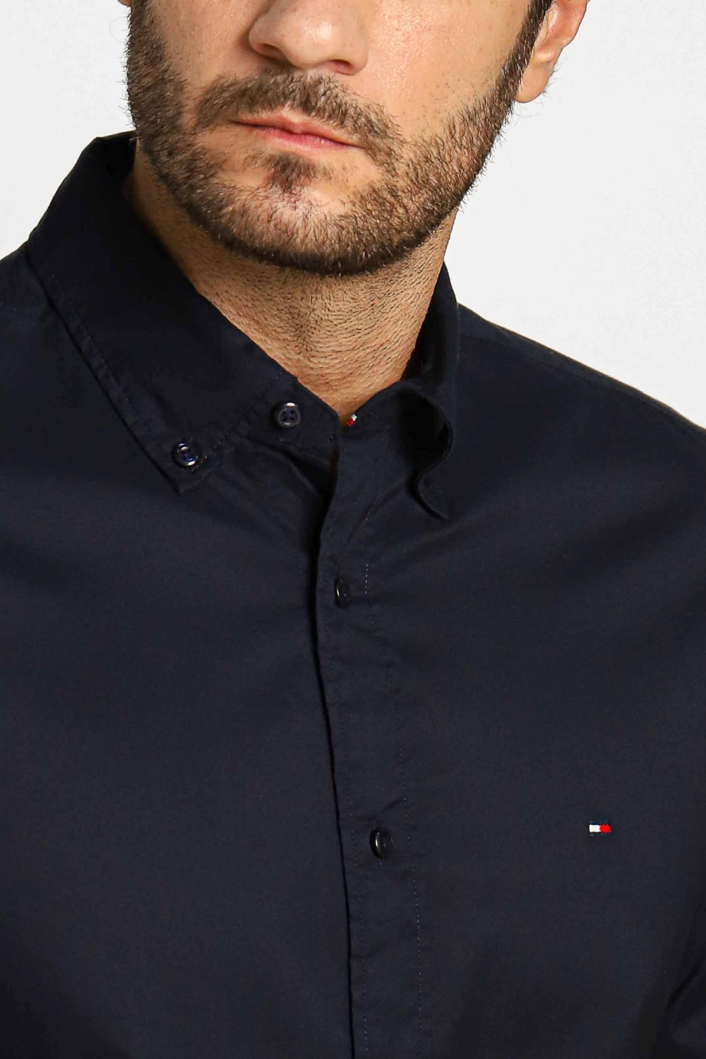 Camisa Tommy Hilfiger ml Regular Fit Flex Poplin Marinho - Henri Store