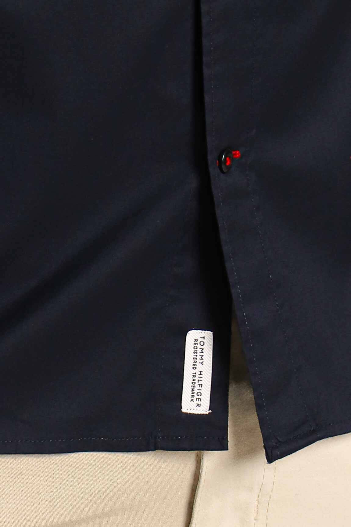 Camisa Tommy Hilfiger ml Regular Fit Flex Poplin Marinho - Henri Store