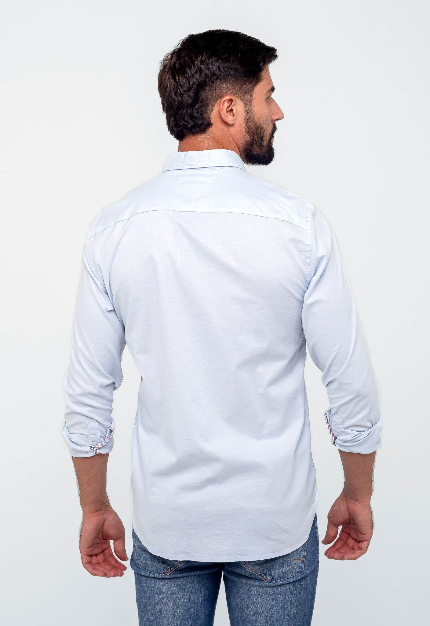 Camisa Tommy Hilfiger ml Regular Fit Oxford Azul Claro - Henri Store