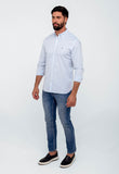 Camisa Tommy Hilfiger ml Regular Fit Oxford Azul Claro - Henri Store
