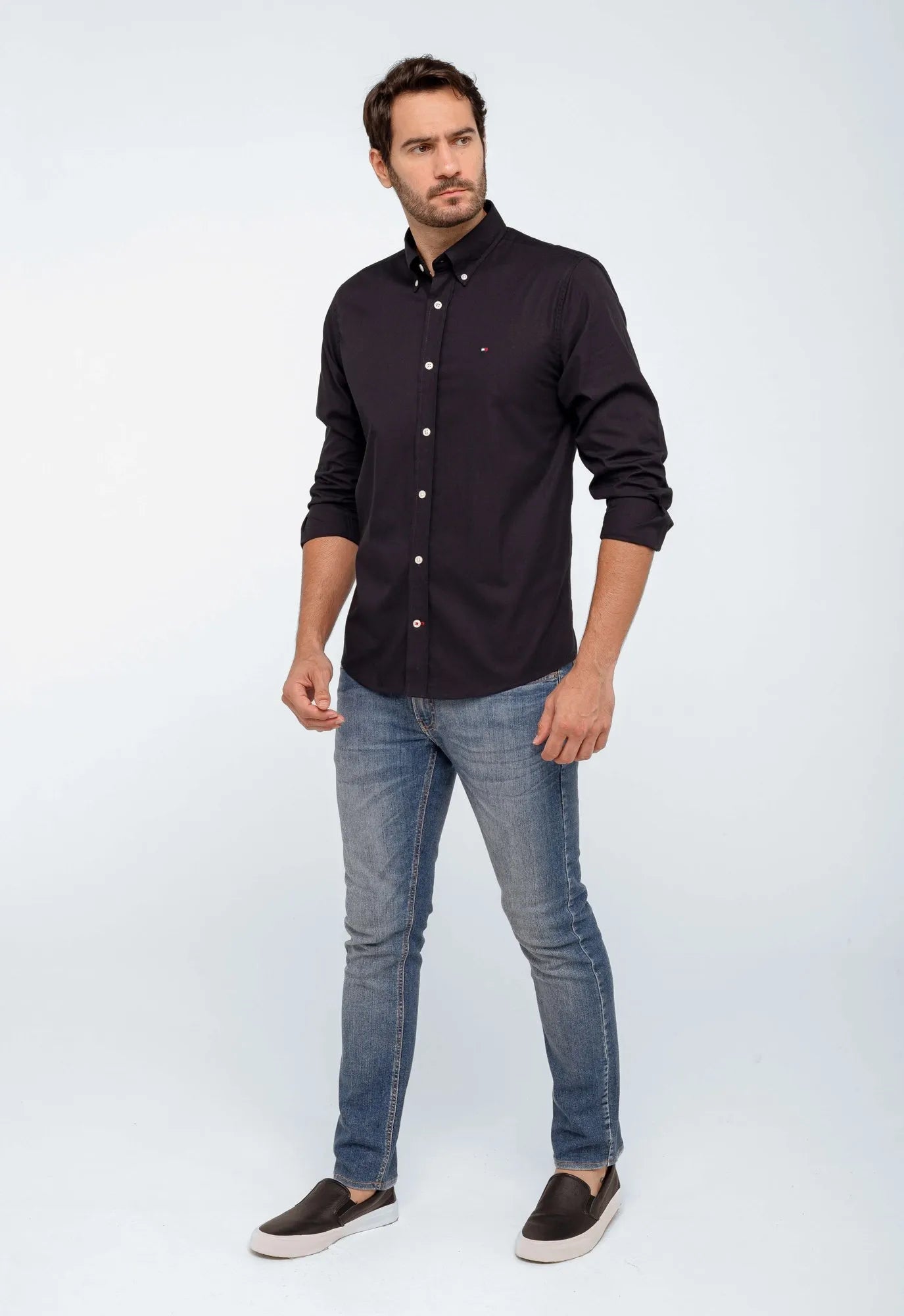 Camisa Tommy Hilfiger ML Regular Fit Oxford - Henri Store